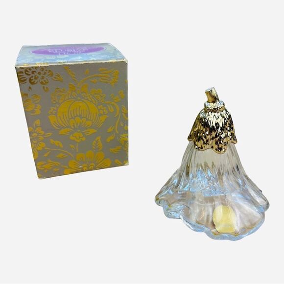 Vintage Floral Glass Decanter Perfume / Cologne Bottle - Picture 1 of 5
